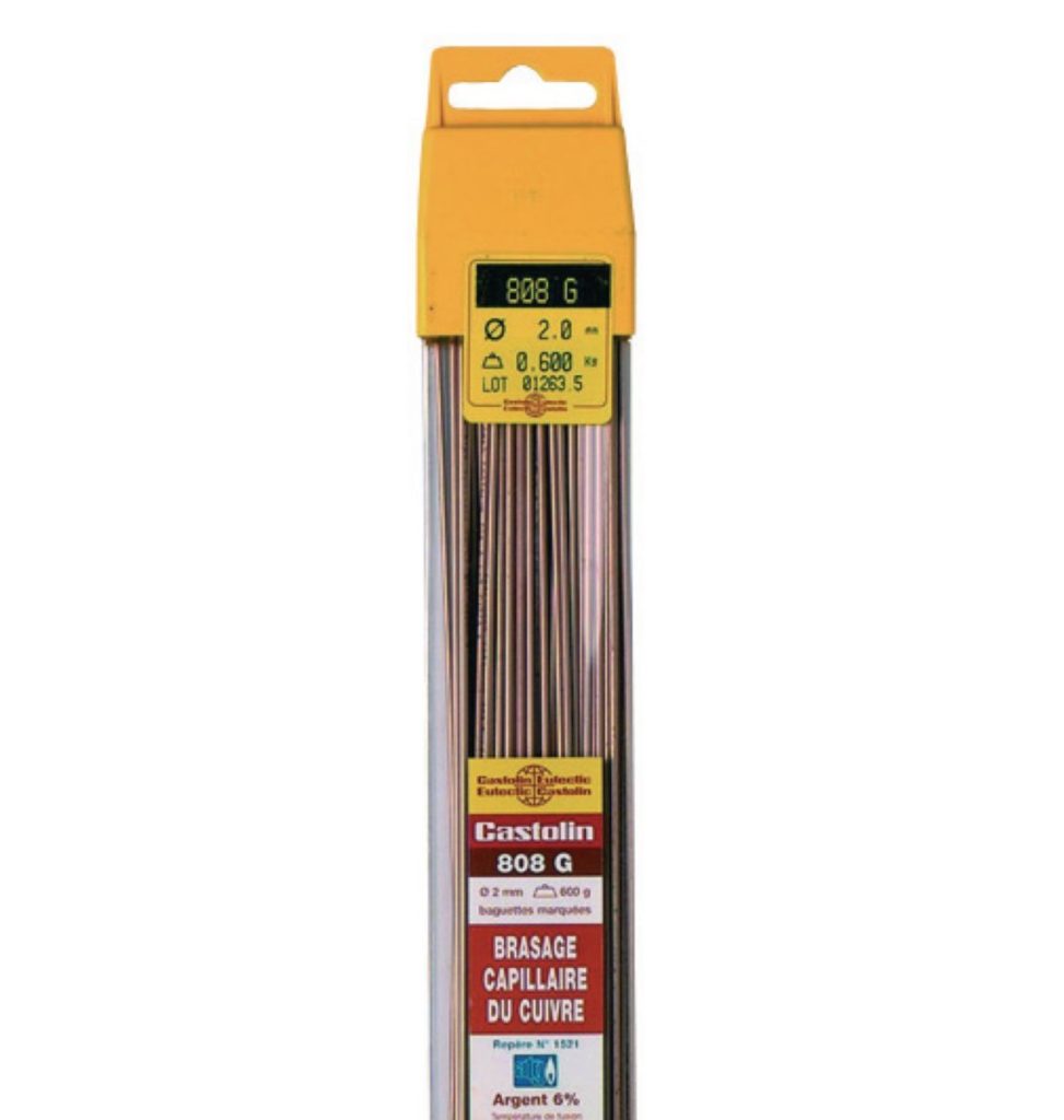Baguettes De Brasure Cuivre-phosphore - Lot De 5 - Température Fusion 715-820°C - Pour Tuyauterie Sanitaire Et Chauffage