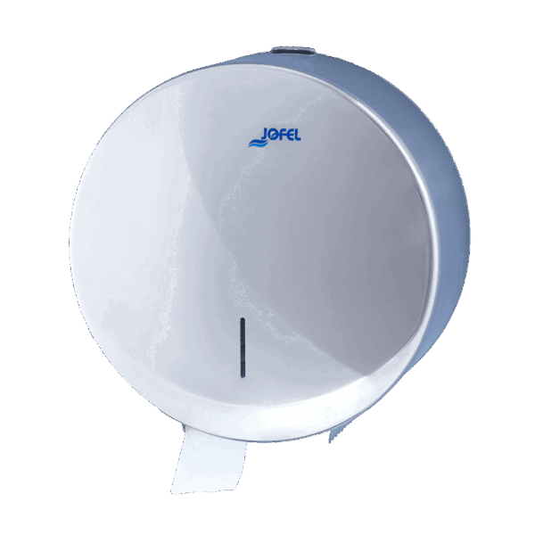 Distributeur De Rouleaux De Papier Toilette Géants - Plastique ABS Verrou Blanc 275 X 245 X 120 Mm